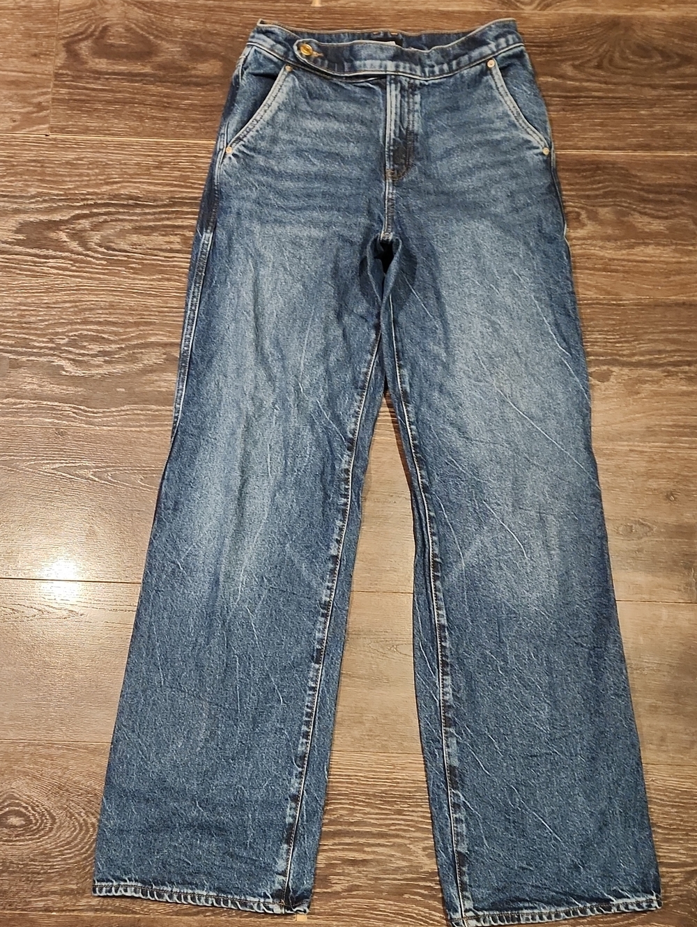 ❤️ EXPRESS HIGH RISE WIDE LEG TROUSER JEANS, 4 (27) - Picture 2 of 8